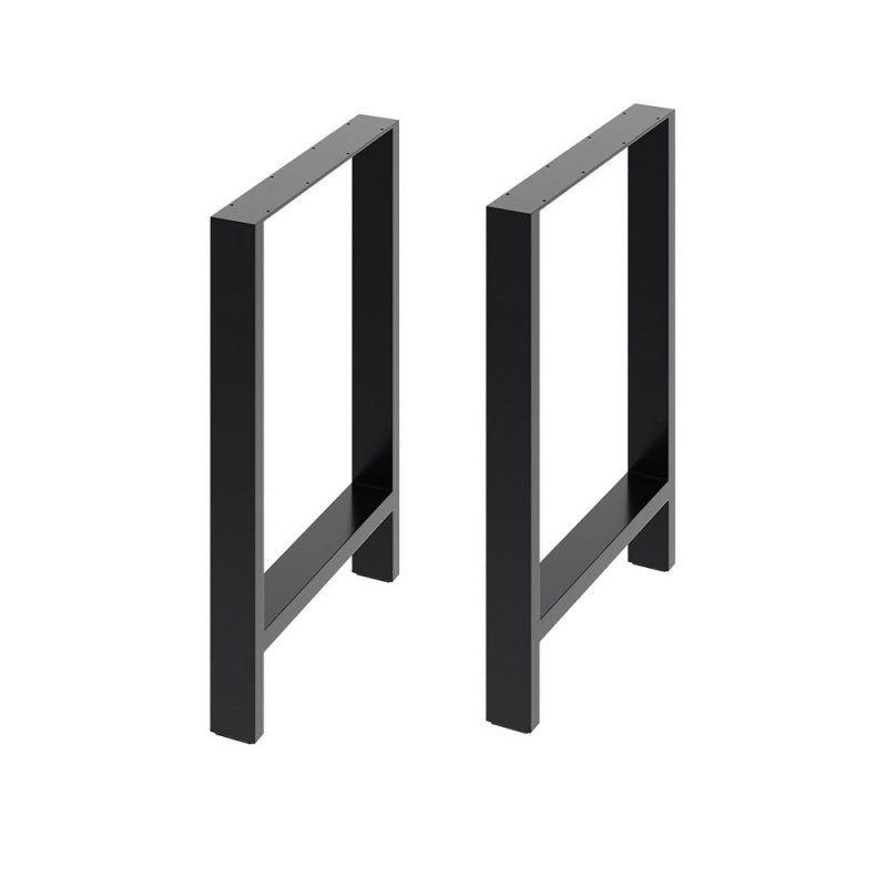 71cm/27.95 inch 2Pcs Black H - shaped Anti - Slip Metal Table Legs Furniture Replacement Legs for DiningTable, Desks and Workbenches - Table Legs - British D'sire