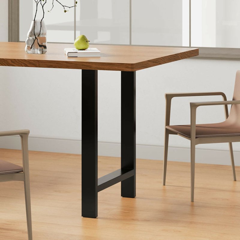 71cm/27.95 inch 2Pcs Black H - shaped Anti - Slip Metal Table Legs Furniture Replacement Legs for DiningTable, Desks and Workbenches - Table Legs - British D'sire Main image