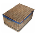 72cm Antique Wash Rope Handled Trunk Picnic Basket - Empty Picnic Baskets - British D'sire