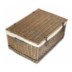 72cm Antique Wash Rope Handled Trunk Picnic Basket - Empty Picnic Baskets - British D'sire
