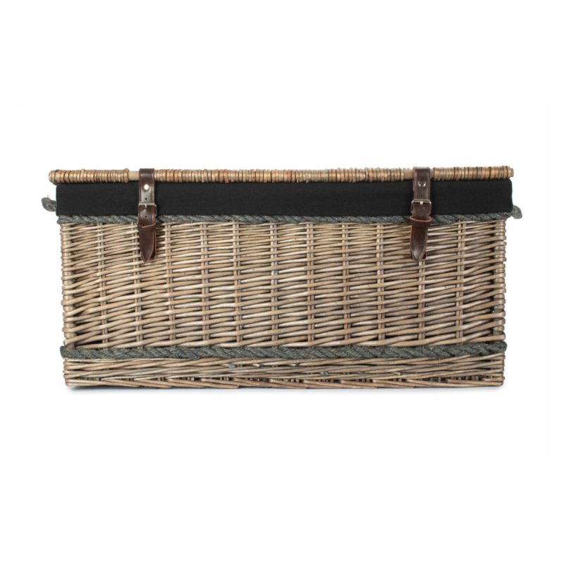 72cm Antique Wash Rope Handled Trunk Picnic Basket - Empty Picnic Baskets - British D'sire
