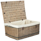 72cm Antique Wash Rope Handled Trunk Picnic Basket - Empty Picnic Baskets - British D'sire