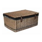 72cm Antique Wash Rope Handled Trunk Picnic Basket - Empty Picnic Baskets - British D'sire