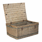 72cm Antique Wash Rope Handled Trunk Picnic Basket - Empty Picnic Baskets - British D'sire