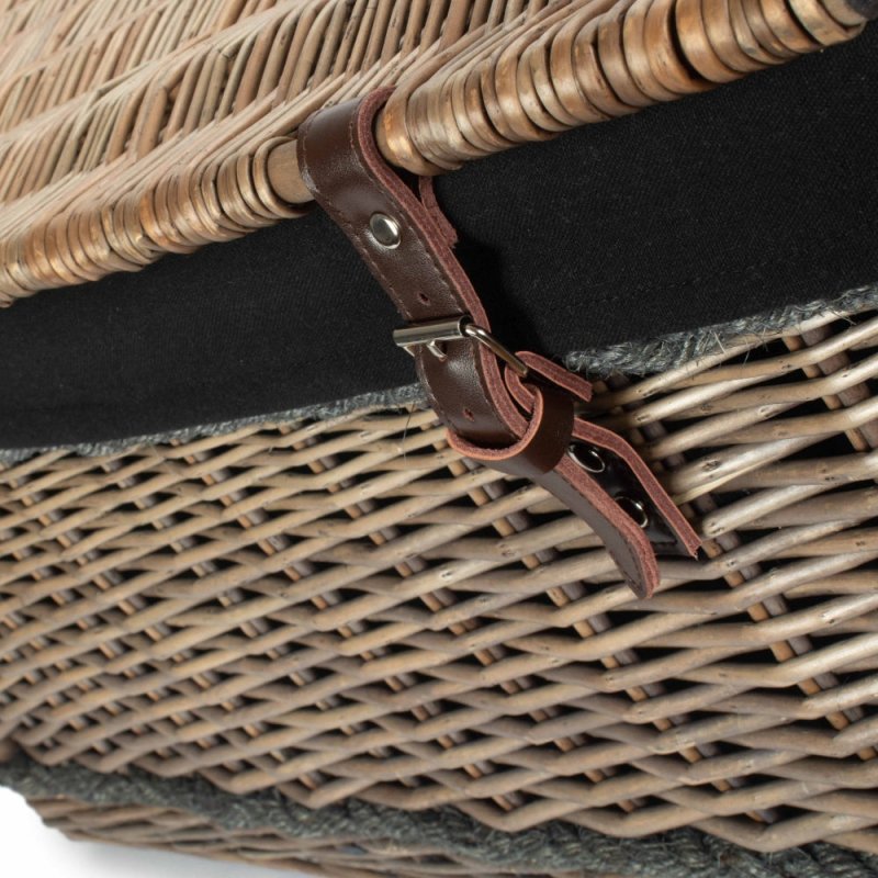 72cm Antique Wash Rope Handled Trunk Picnic Basket - Empty Picnic Baskets - British D'sire