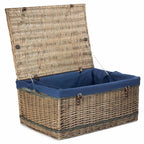 72cm Antique Wash Rope Handled Trunk Picnic Basket - Empty Picnic Baskets - British D'sire