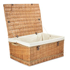 72cm Double Steamed Rope Handled Wicker Trunk - Empty Picnic Baskets - British D'sire