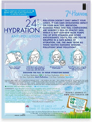 7th Heaven '24 Hour Hydration' Anti - Pollution Biodegradable Bamboo Sheet Mask - Sheet Mask - British D'sire