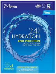 7th Heaven '24 Hour Hydration' Anti - Pollution Biodegradable Bamboo Sheet Mask - Sheet Mask - British D'sire