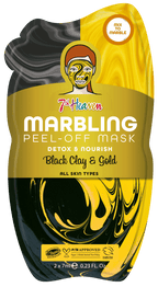 7th Heaven Black and Gold Marbling Peel - Off Masque - Face mask - British D'sire