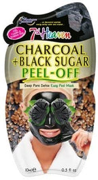 7th Heaven Charcoal and Black Sugar Easy Peel-Off Mask with Activated Charcoal and Pressed Witch Hazel for a Deep Pore Detox, Ideal for Oily, Combination and Problem Skin - Face Masks - British D'sire