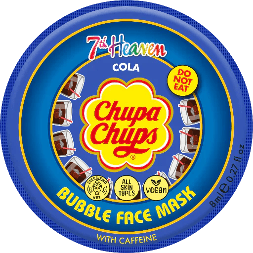 7th Heaven Chupa Chups Cola Bubble Mask with Caffeine - Energises & Refreshes Skin - Face Masks - British D'sire Main image