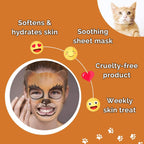 7th Heaven Face Food Kitten Sheet Face Mask Cucumber And Aloe Soothing Mask To Soften And Hydrate Skin - Sheet Mask - British D'sire