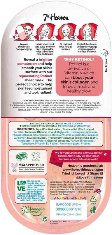 7th Heaven Nutriactive Retinol Sheet Mask Secondary image