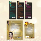 7th Heaven Renew You Pure Indulgence Gift Set - Includes a Variety of Renew You Masks with Gold Cosmetics Bag, Soft Black Cleansing Face Cloth - Gift Set - British D'sire