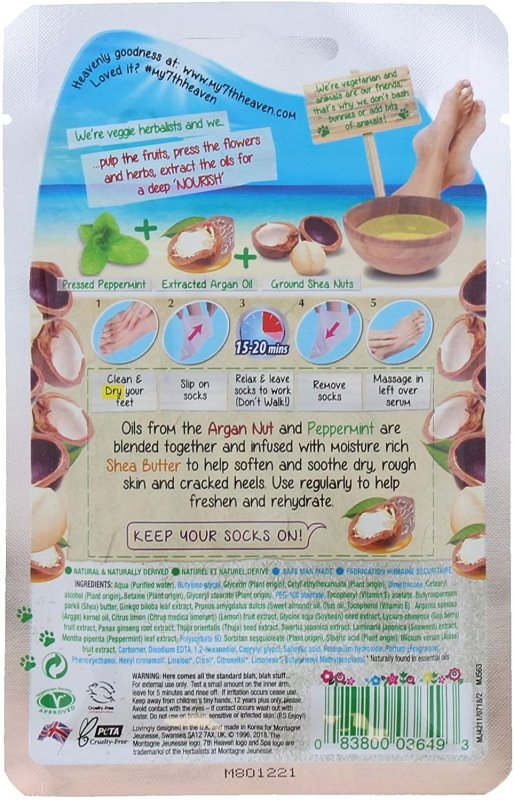7th Heaven Soften Sock Masque 1 Pair - Foot Mask - British D'sire