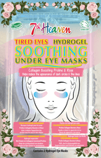 7th Heaven Soothing Hydrogel Under Eye Patches for Tired Eyes with Collagen Boosting Proline and Rose | Reduces the Appearance of Dark Circles and Fine Lines - eye mask - British D'sire