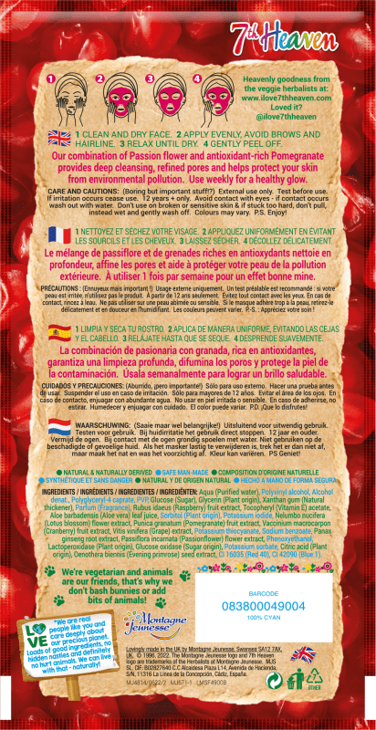 7th Heaven Superfood Pomegranate Peel-Off Mask with Passion flower extract Secondary image