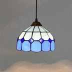8 inch Simple Style Stained Glass Restaurant Bar Pendent Lamp - British D'sire