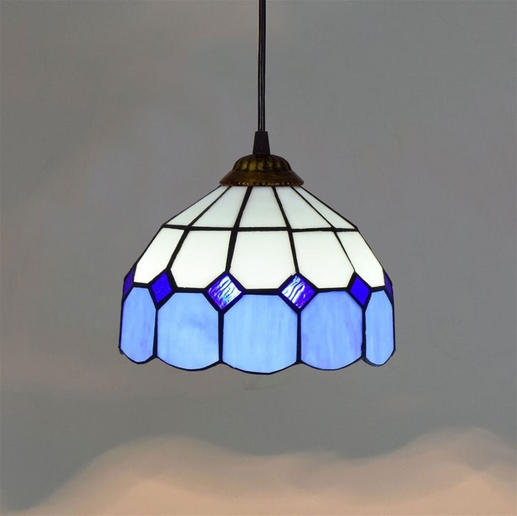 8 inch Simple Style Stained Glass Restaurant Bar Pendent Lamp - British D'sire