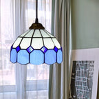 8 inch Simple Style Stained Glass Restaurant Bar Pendent Lamp - British D'sire