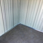 8 X 6 ft Charcoal Black Apex Metal Shed Garden Storage Shed with Base - Garden Shed - British D'sire