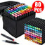 80 Farbe Acrylstifte Marker Set Permanent Pen Für DIY Graffiti Sketch Dual Pen - British D'sire