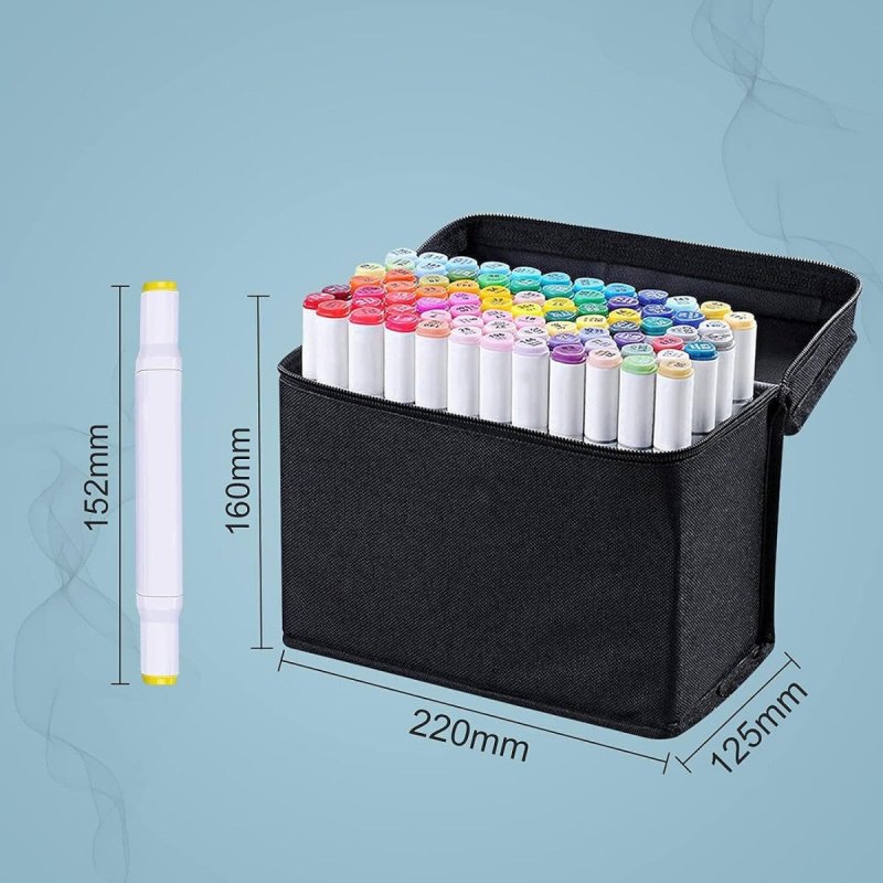 80 Farbe Acrylstifte Marker Set Permanent Pen Für DIY Graffiti Sketch Dual Pen - British D'sire