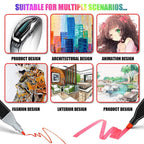 80 Farbe Acrylstifte Marker Set Permanent Pen Für DIY Graffiti Sketch Dual Pen - British D'sire