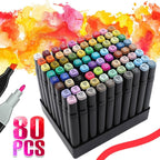 80 Farbe Acrylstifte Marker Set Permanent Pen Für DIY Graffiti Sketch Dual Pen - British D'sire
