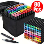 80 Farbe Acrylstifte Marker Set Permanent Pen Für DIY Graffiti Sketch Dual Pen - British D'sire