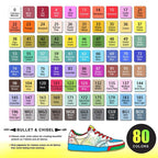 80 Farbe Acrylstifte Marker Set Permanent Pen Für DIY Graffiti Sketch Dual Pen - British D'sire
