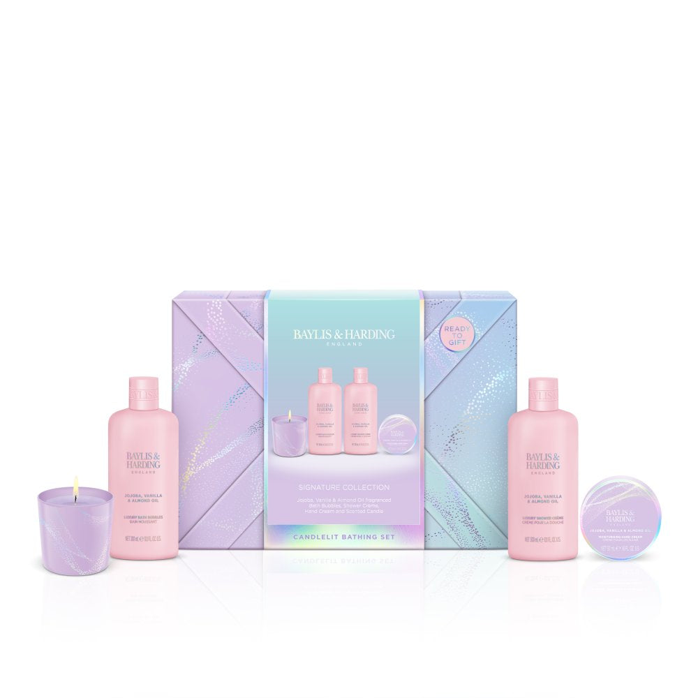 BAYLIS & HARDING JOJOBA GIFT WRAPPED CANDLETLIT GIFT SET