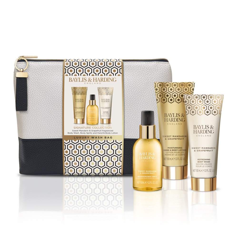 BAYLIS & HARDING MANDARIN AND GRAPEFRUIT LUXURY WASH BAG Main image