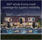 870 Series Tri - band WiFi 7 Mesh System (RBE873B) - Router + 2 Satellite Extenders, Security Features, Up to 21 Gbps, Covers up to 7,500 sq. ft., 150 Devices, 10 Gig Internet Port, Black - Networking Device - British D'sire