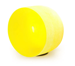 Yellow Frosted Crystal Singing Bowl 8 Inch E Note 432Hz