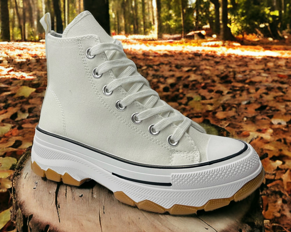 Women’s Chunky Sole Canvas Trainers