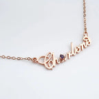 Full Silver Diamond Name Necklace Maiden-Art