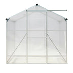 8ft × 6ft Greenhouse Polycarbonate Aluminium Greenhouse with Window and Sliding Door - Greenhouse - British D'sire