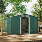 8ft x 8ft Metal Garden Shed Garden Storage with Free Base Foundation - Garden Shed - British D'sire