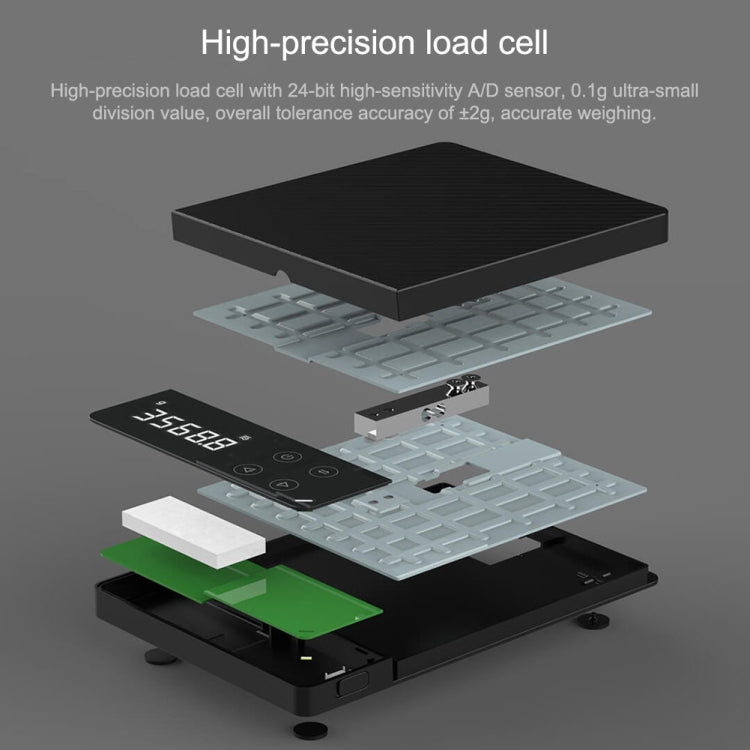 8KG Original Xiaomi Youpin DUKA ES1 Kitchen LCD Digital High - precision Electronic Scale - British D'sire