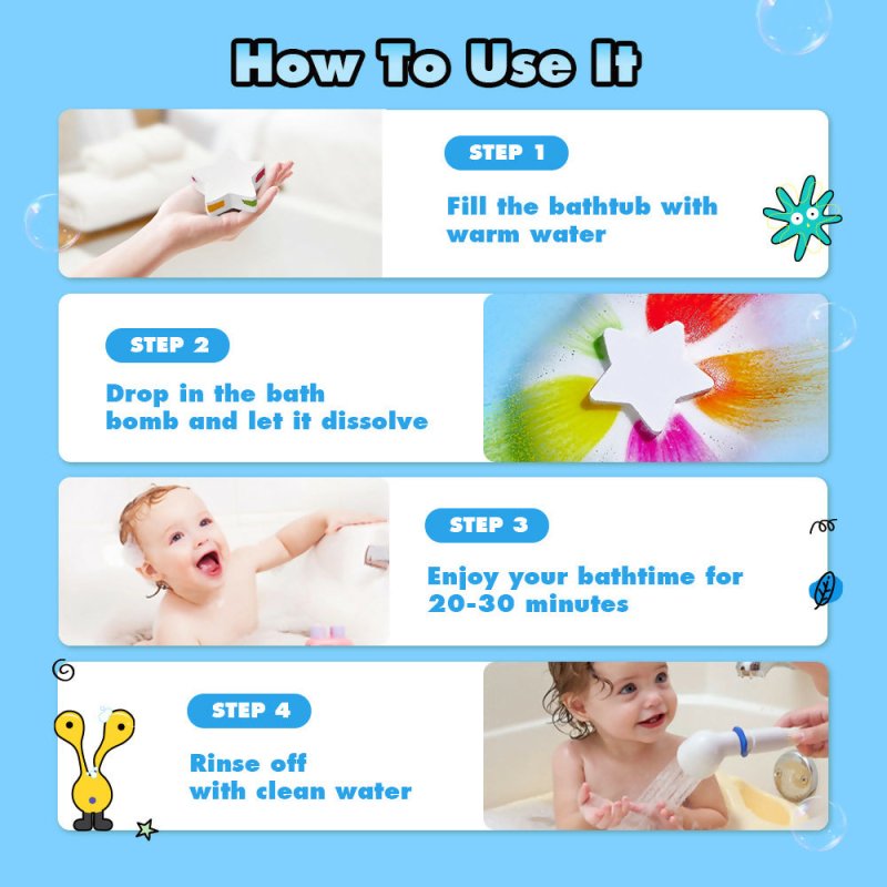 8Pcs DIY Rainbow Bath Bombs - Bath Bomb - British D'sire