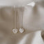 925 Silver Quartz Heart Drop Earrings - Earrings - British D'sire