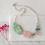 925 Sterling Silver Aventurine & Rose Quartz Statement Necklace - Necklaces - British D'sire