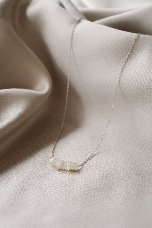 925 Sterling Silver Moonstone Necklace - Necklaces - British D'sire Main image
