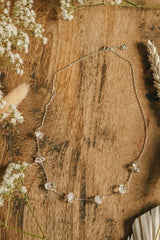 925 Sterling Silver Raw Quartz Stone Crystal Necklace - Necklaces - British D'sire