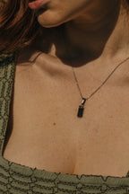 925 Sterling Silver Tourmaline Pendant Necklace - Necklaces - British D'sire