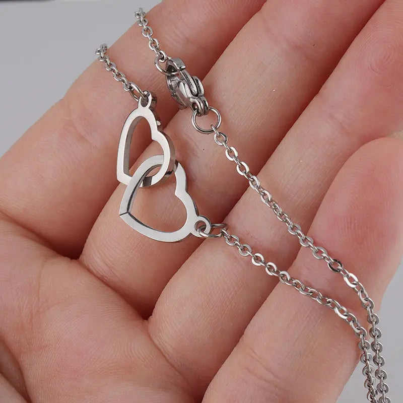 Double Heart Name Necklace Maiden-Art