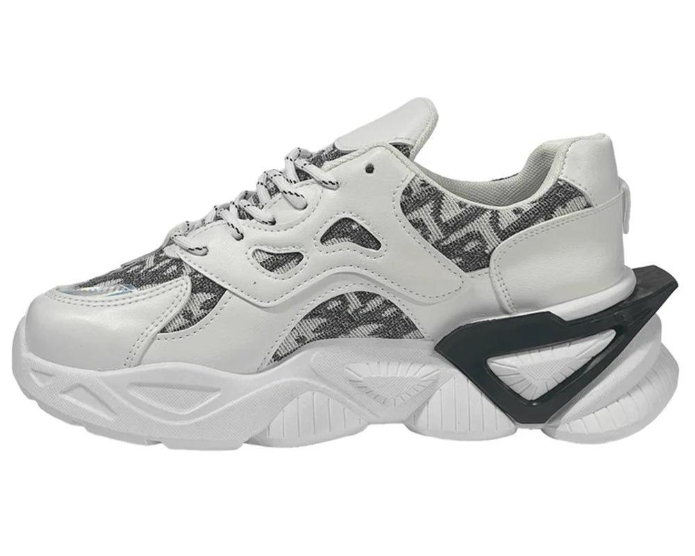 Women's Chunky Sole Comfy Lace Up Trainers