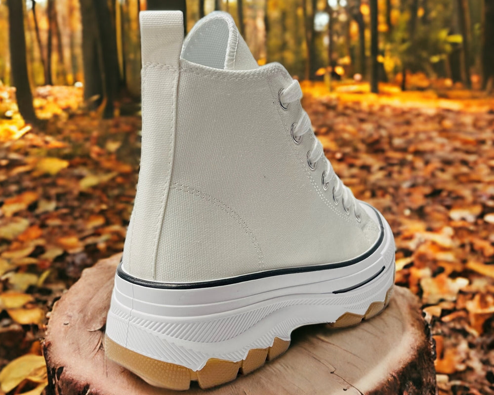 Women’s Chunky Sole Canvas Trainers